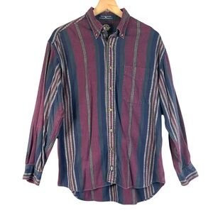 Dockers Men's Multicolor Striped Button Down Longsleeve Shirt Size Medium